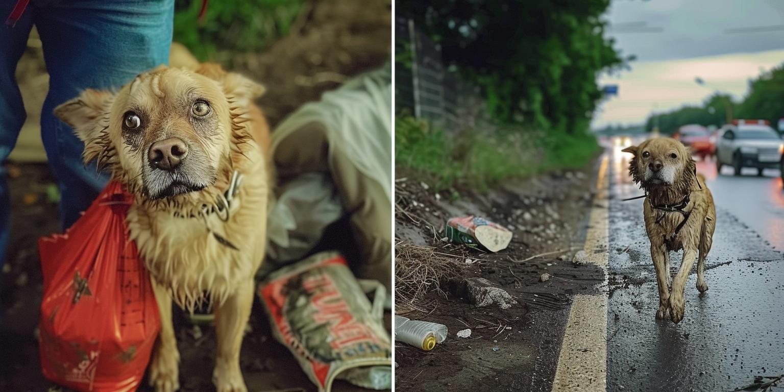Stray Dogs Rescue Stray Dog Pleads for Rescuers to Save Her Blind Companion