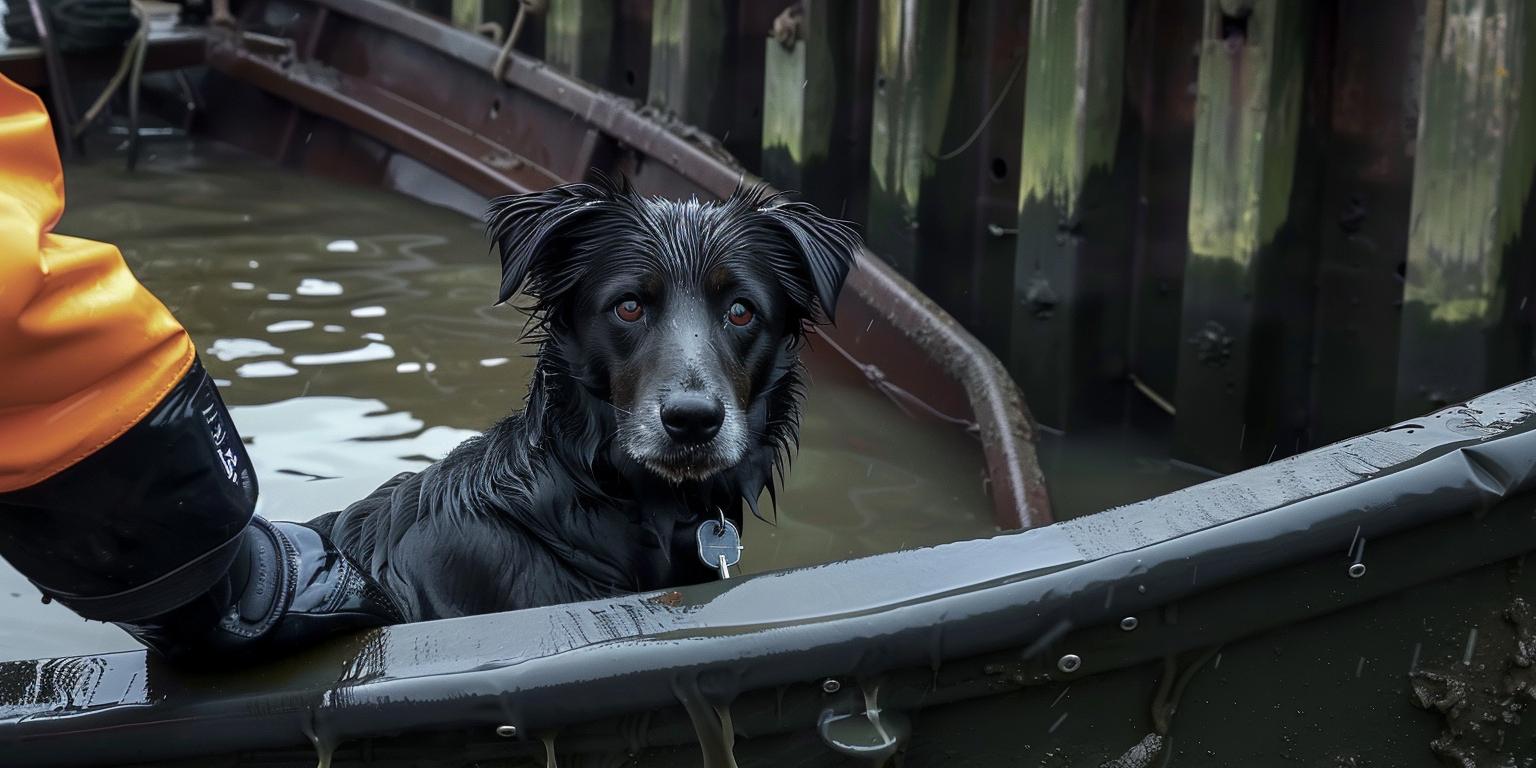 Heartwarming Rescue: Brave RNLI Saves Dog from Turbulent River, Joyful Reunion Ensues