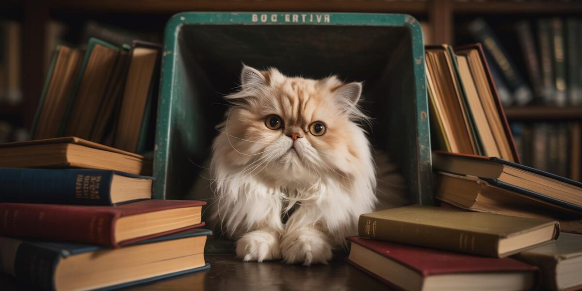 A Persian cat with a regal demeanor, found in the most unexpected of places, awaits a new chapter of love and hope.